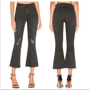 Rag n bone 10.5 inch rise frayed crop jeans 31